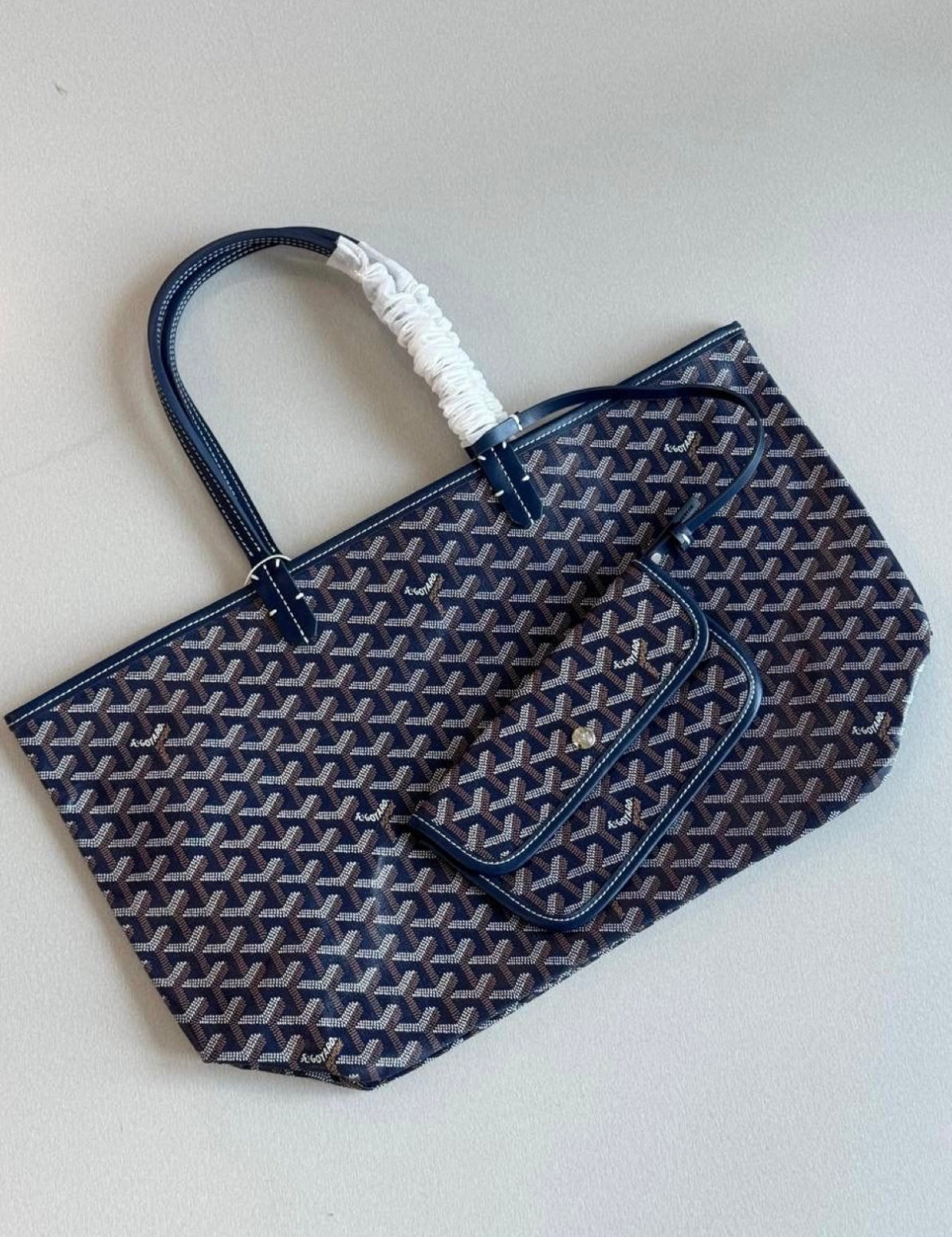 Goyard Tote Bag – Blue Artois (Large With Pouch)