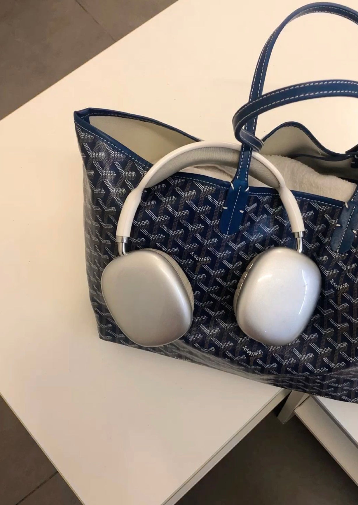 Goyard Tote Bag – Blue Artois (Large With Pouch)