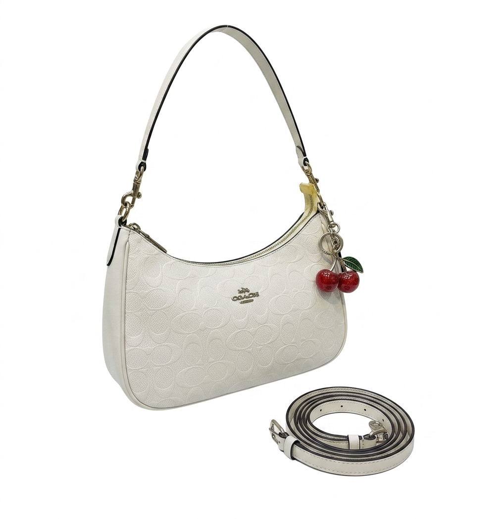 Coach - Teri Shoulder Cherry Bag White