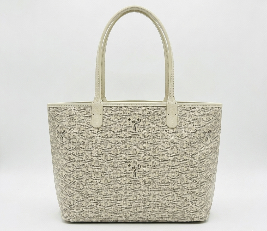 Goyard Tote Bag - White (Medium with Pouch)