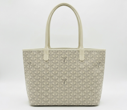 Goyard Tote Bag - White (Medium with Pouch)