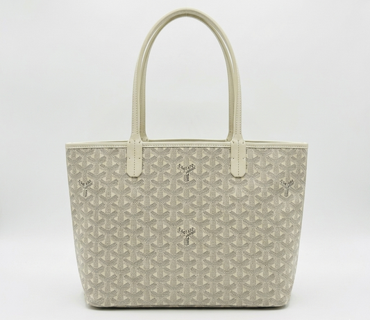 Goyard Tote Bag - White (Medium with Pouch)