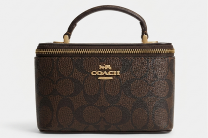Coach Signature Canvas Vanity - Dark Brown