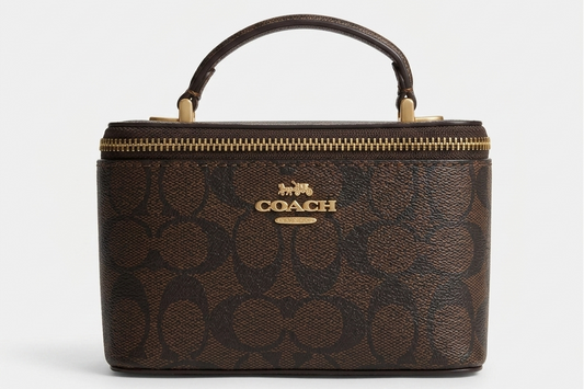 Coach Signature Canvas Vanity - Dark Brown