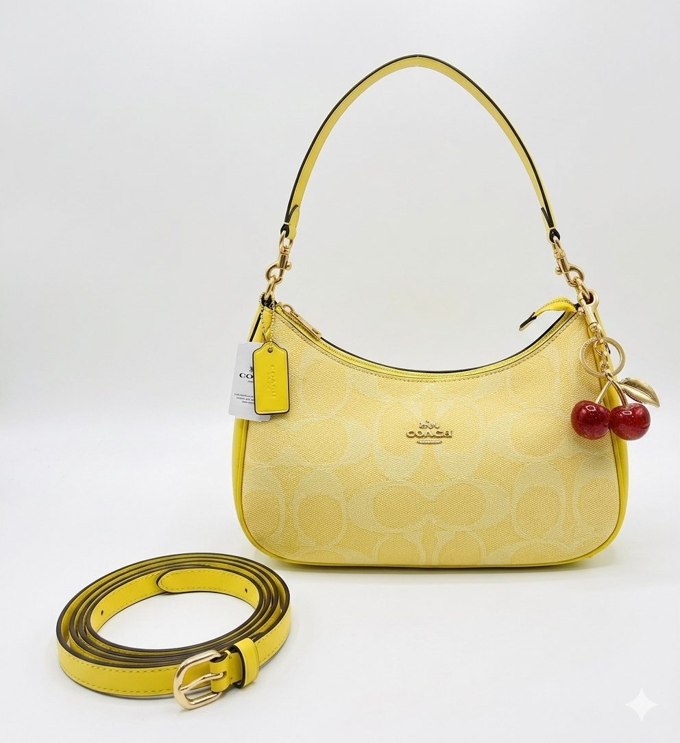 Coach - Teri Shoulder Cherry Bag Yellow