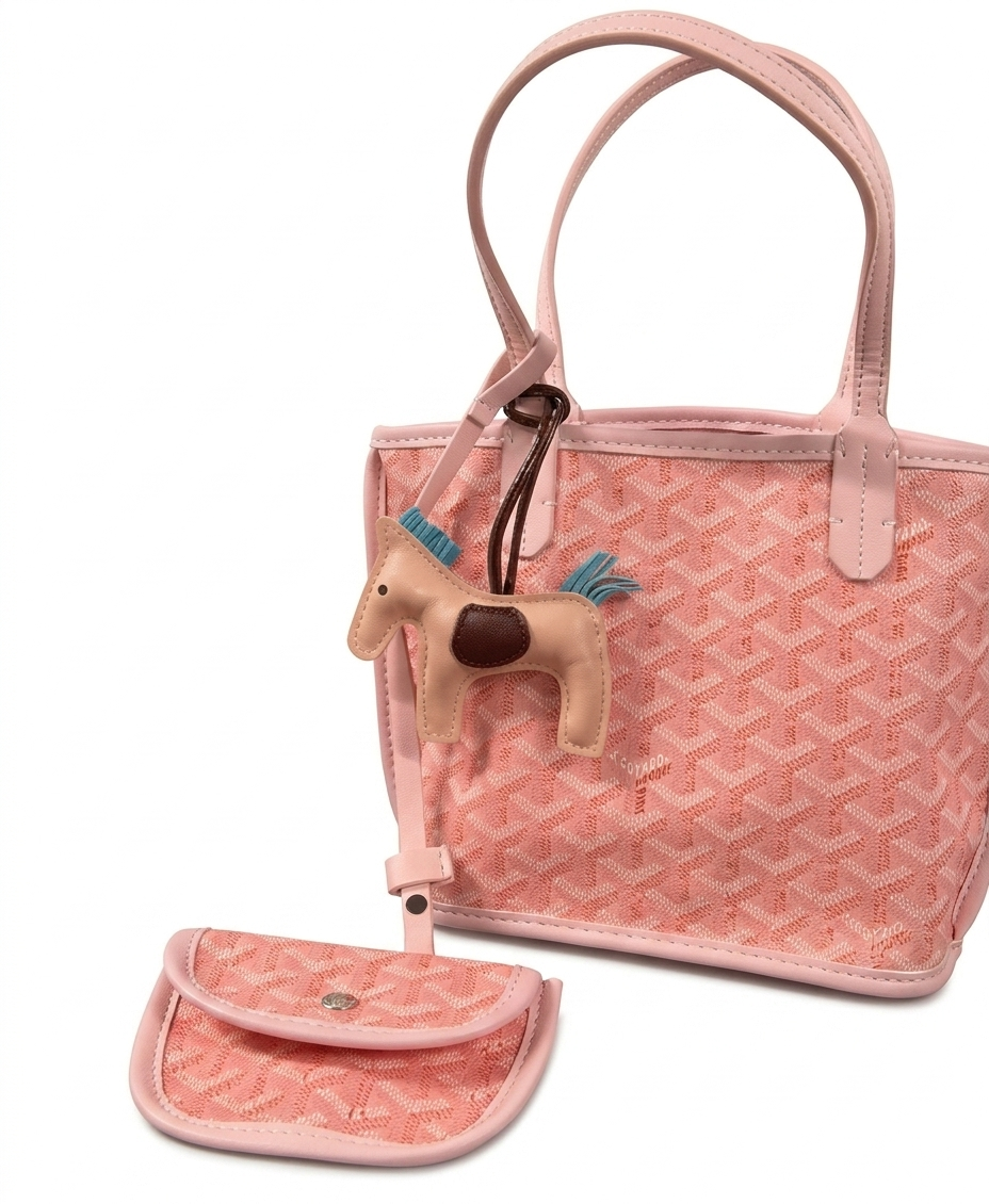 Goyard Tote Bag - Marshmallow Pink (Medium with Pouch)