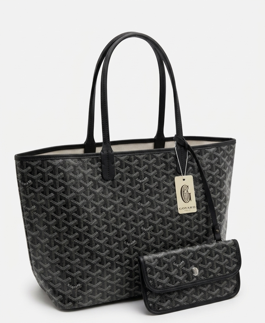 Goyard Tote Bag - Large Black (With Pouch)