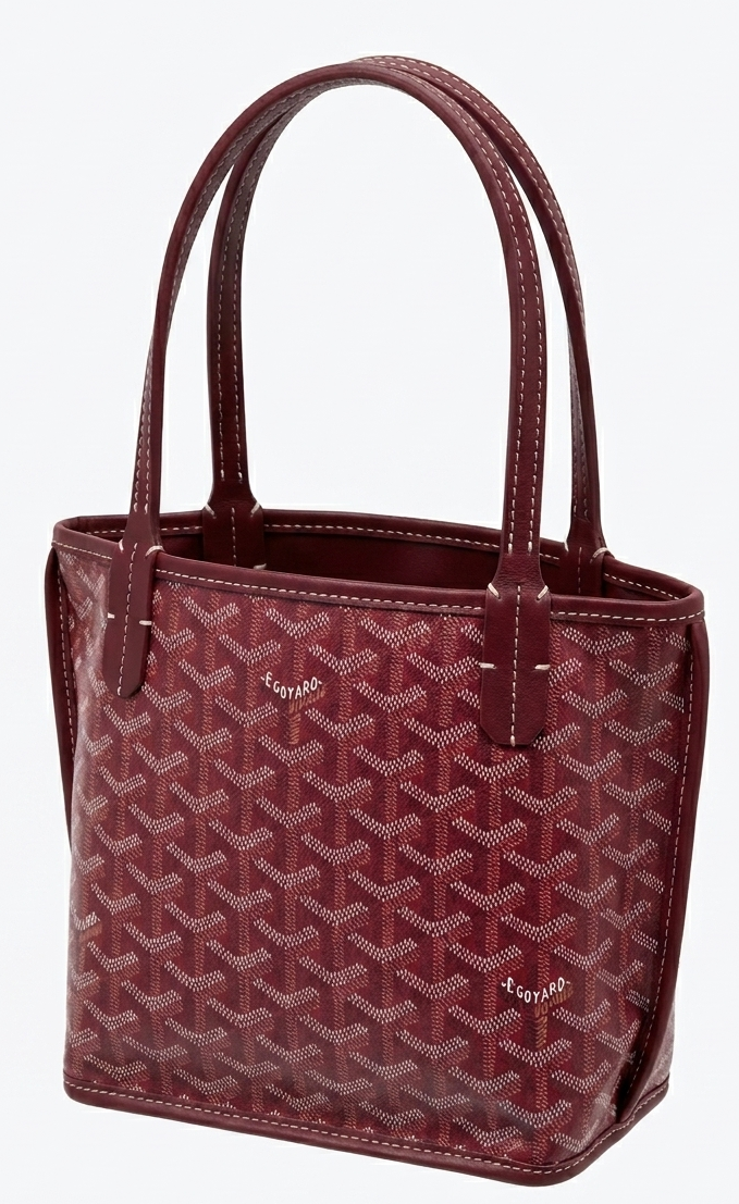 Goyard Tote Bag - Burgundy (Medium with Pouch)