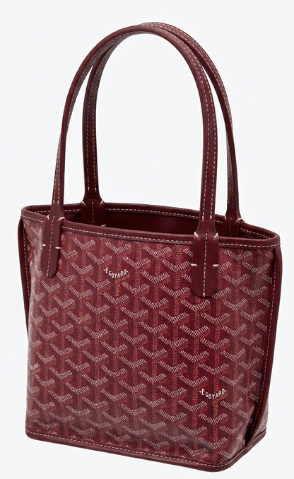 Goyard Tote Bag - Burgundy (Medium with Pouch)