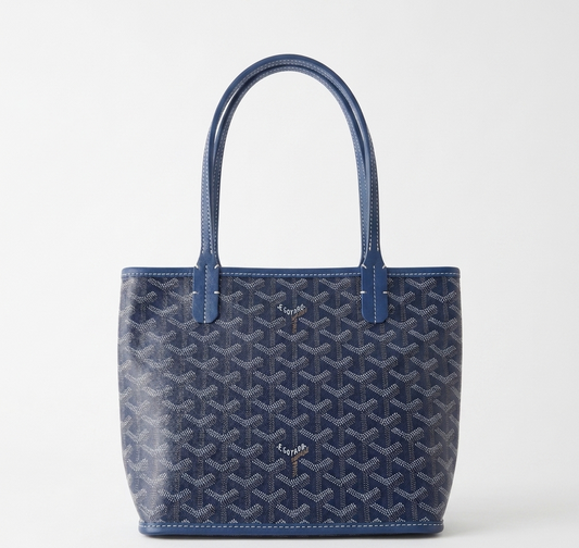 Goyard Tote Bag - Navy Artois (Medium with Pouch)