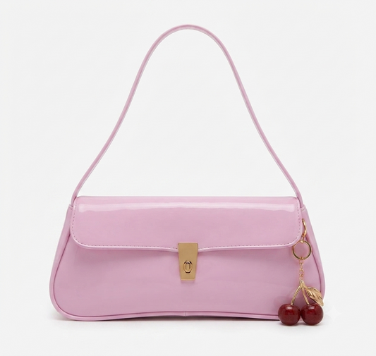 Patent Leather Shoulder Bag (Free Key Chain)