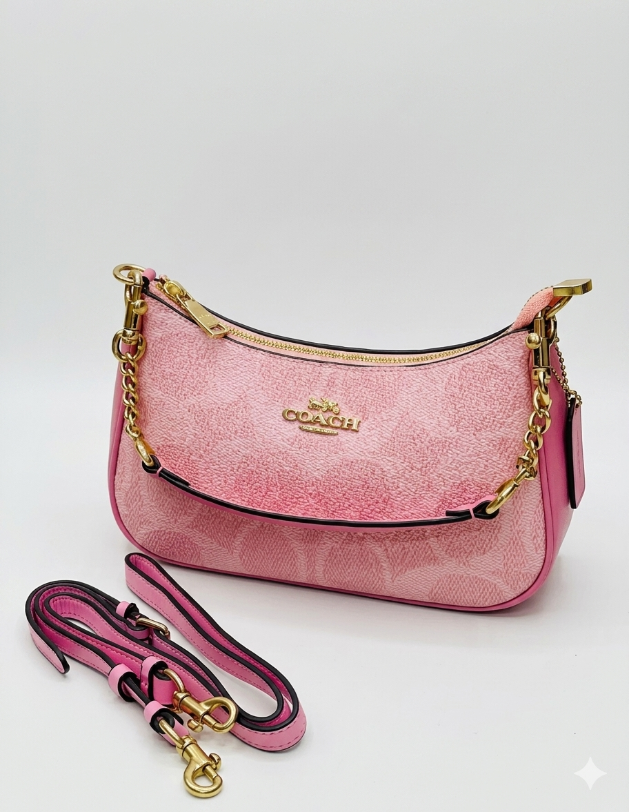 Coach - Teri Shoulder Bag Pink Emblem