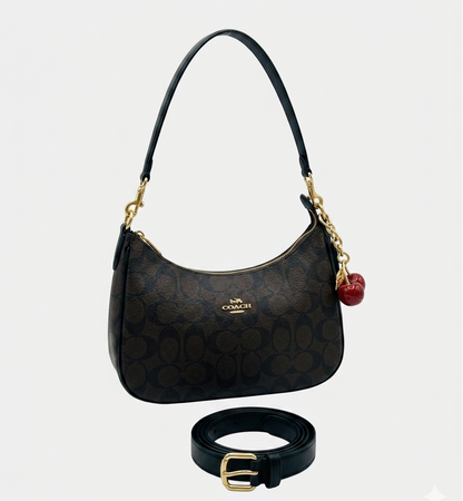Coach - Teri Shoulder Cherry Bag Black