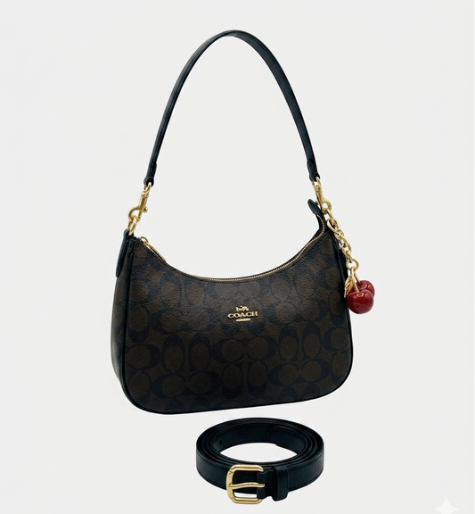 Coach - Teri Shoulder Cherry Bag Black