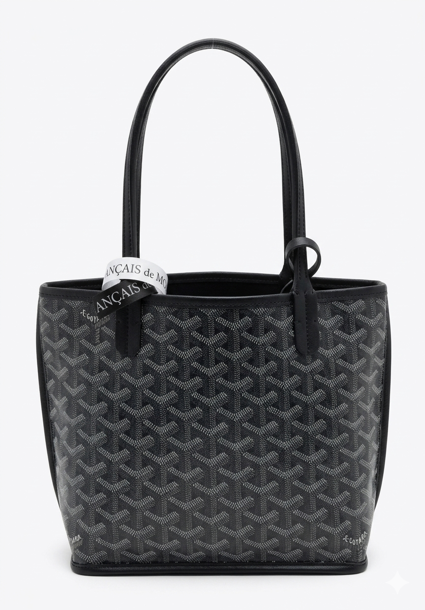 Goyard Tote Bag - Black (Medium with Pouch)