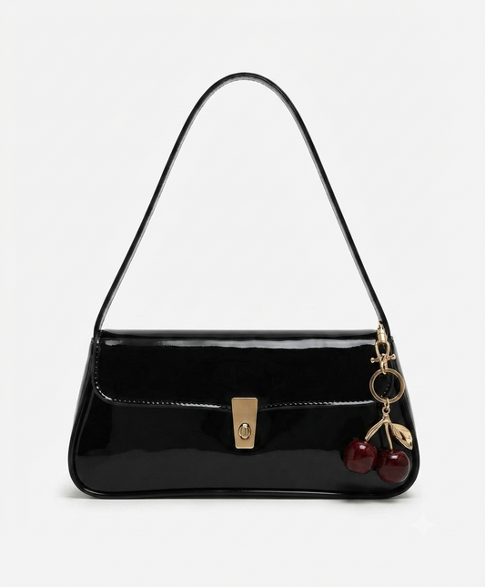 Patent Leather Shoulder Bag (Free Key Chain)