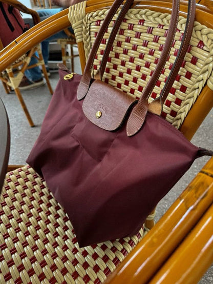 Longchamp Tote LARGE - Wine Red (WITH BRAND LOGO)