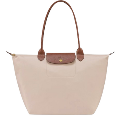 Longchamp Tote MEDIUM - Paper White (WITH BRAND LOGO)
