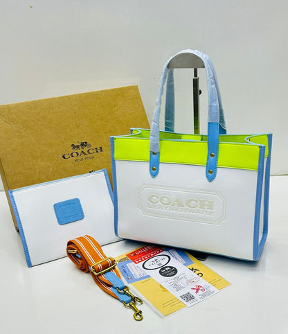 Coach - Tote Bag Pebble White Green